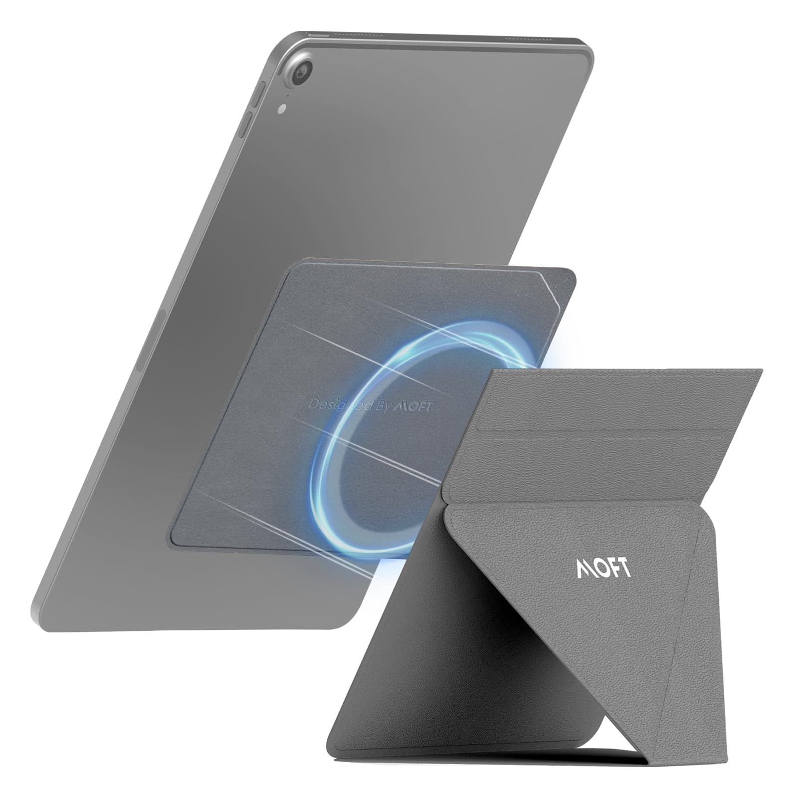 Snap Tablet Stand, Compatible for iPad mini 6/5/4/3/2/1 and 7.9"-9.7" Tablets,Adjustable, Foldable, Portable, Swith-Friendly with The Magic Keyboard and More, Cool Gray