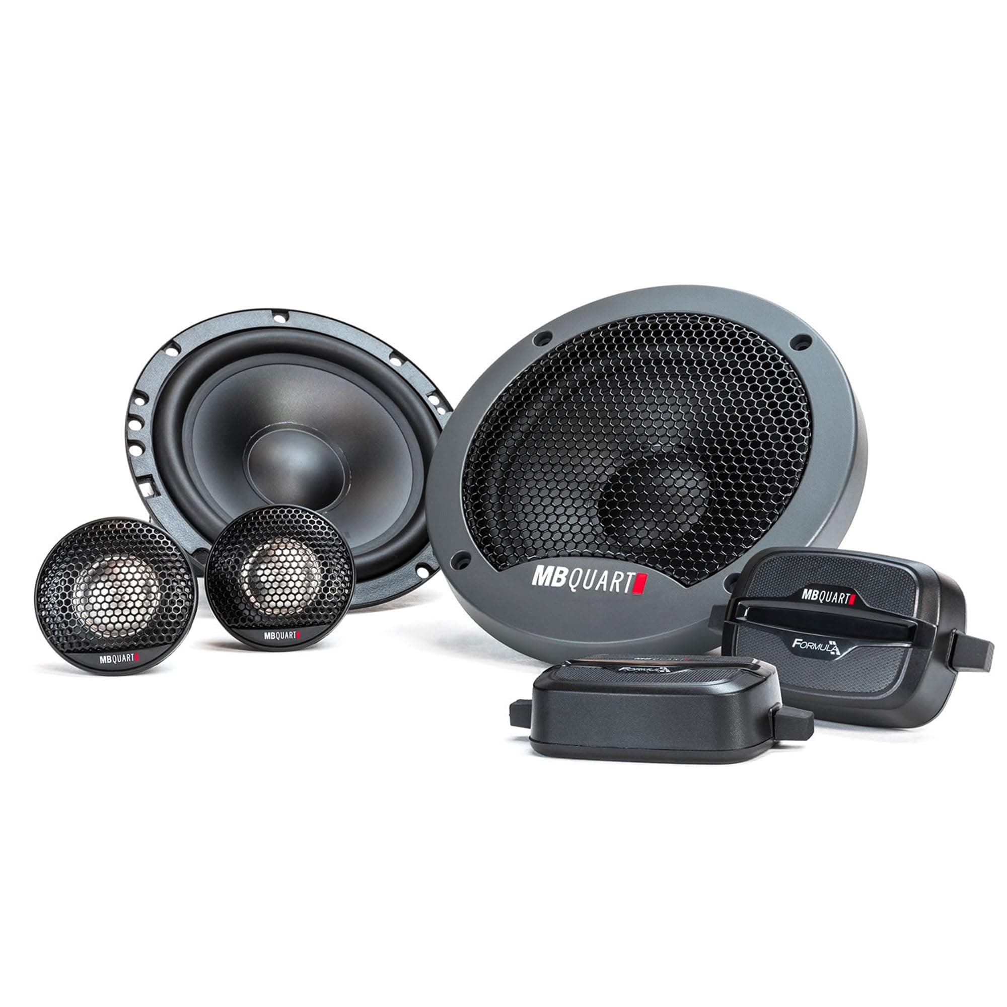 MB Quart FSB216 Formula Component Speaker System (Black, Pair) – 6.5 Inch Component Speaker System, 70 Watt, Car Audio, External Crossover, 4 OHMS