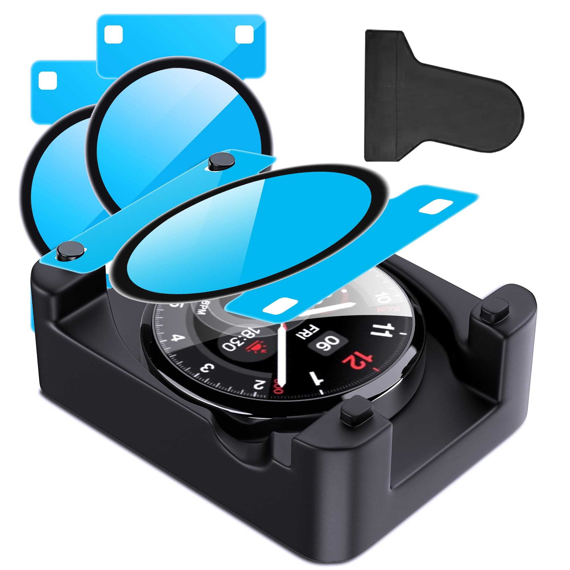 for OnePlus Watch 2R screen protector, 3D Full Coverage, Anti-Scratch Flexible PET flim, Case Friendly(3 PACK)
