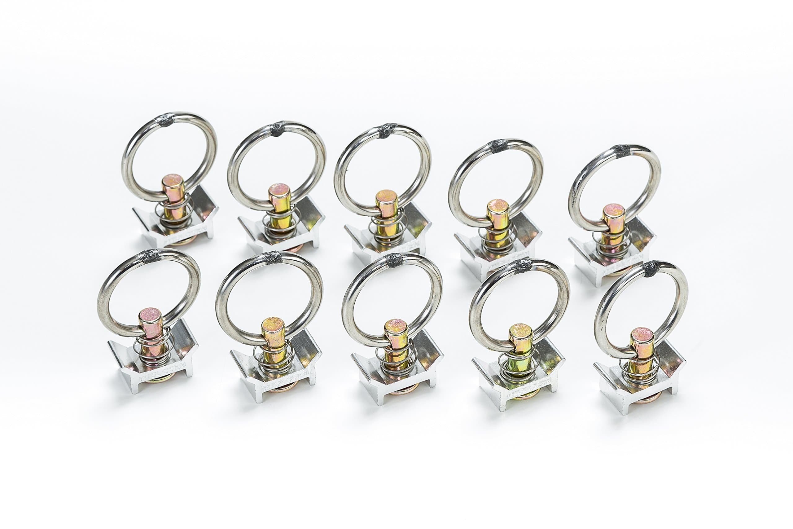 10 x single end fitting, end fitting, single fitting for airline rails, 1000 daN.