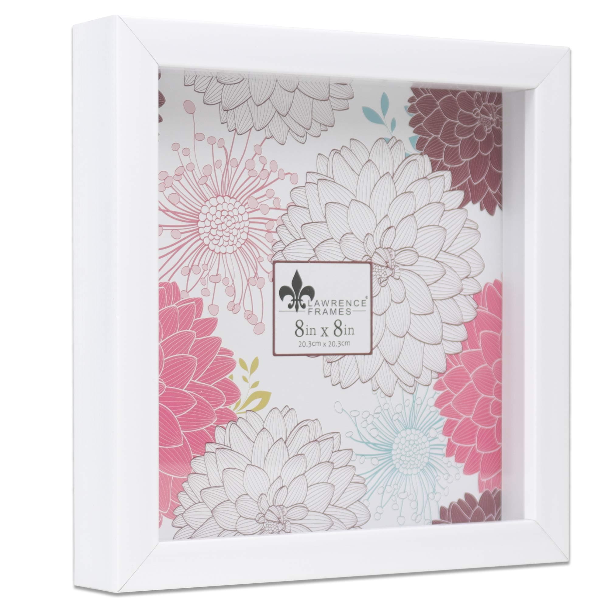 Lawrence Frames 785288 Shadow Box Frame, 8x8, White