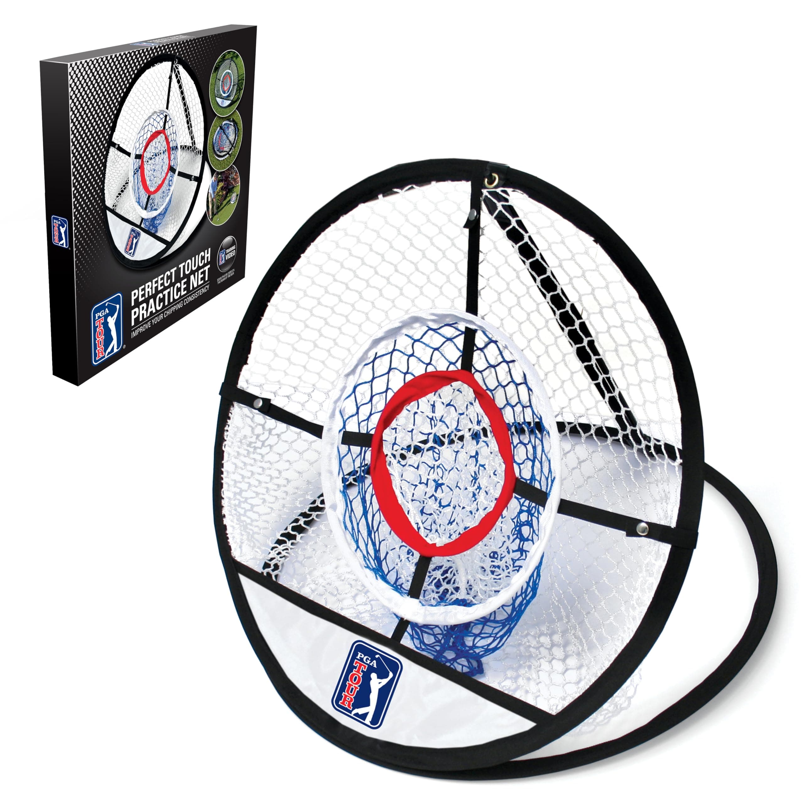 Perfect Touch Chipping Net - 3 Ring Net for Wedge Practice, Ideal for Garden, Perfect Golf Gifts for Enthusiasts, 50.8 cm
