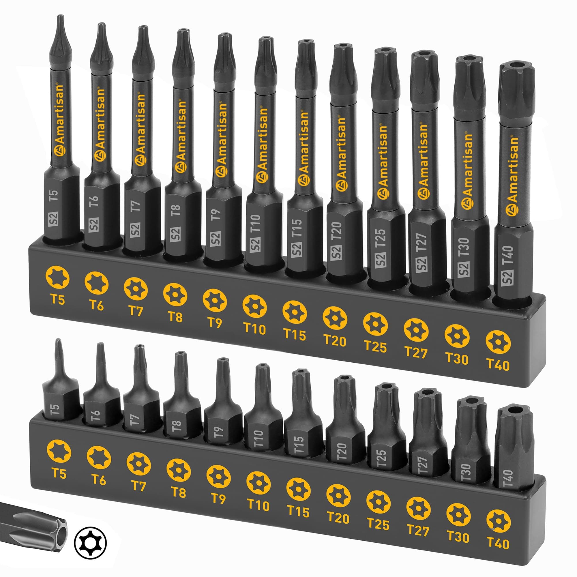 24 Piece Torx Head Screwdriver Bit Set