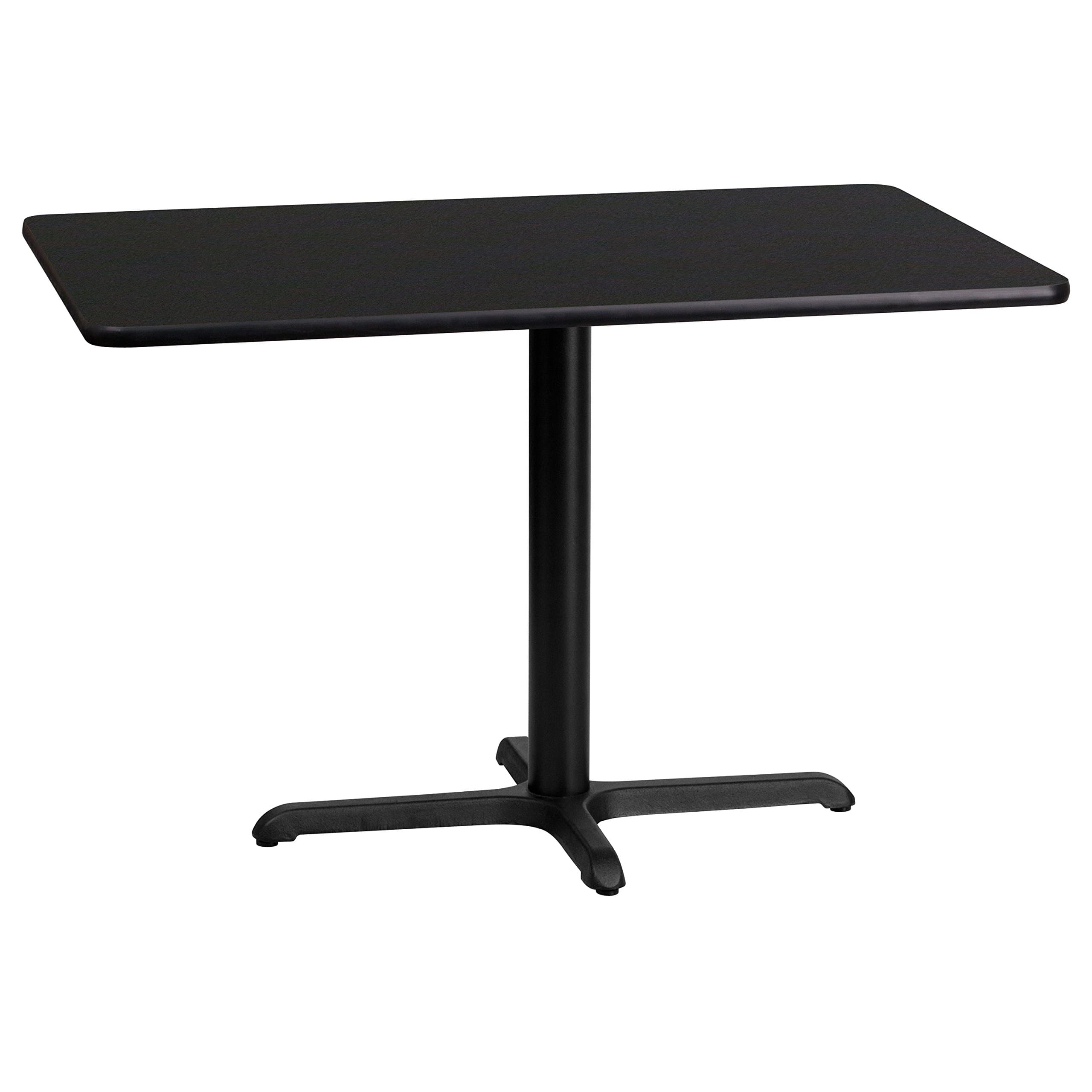 Stiles 24'' x 42'' Rectangular Black Laminate Table Top with 23.5'' x 29.5'' Table Height Base