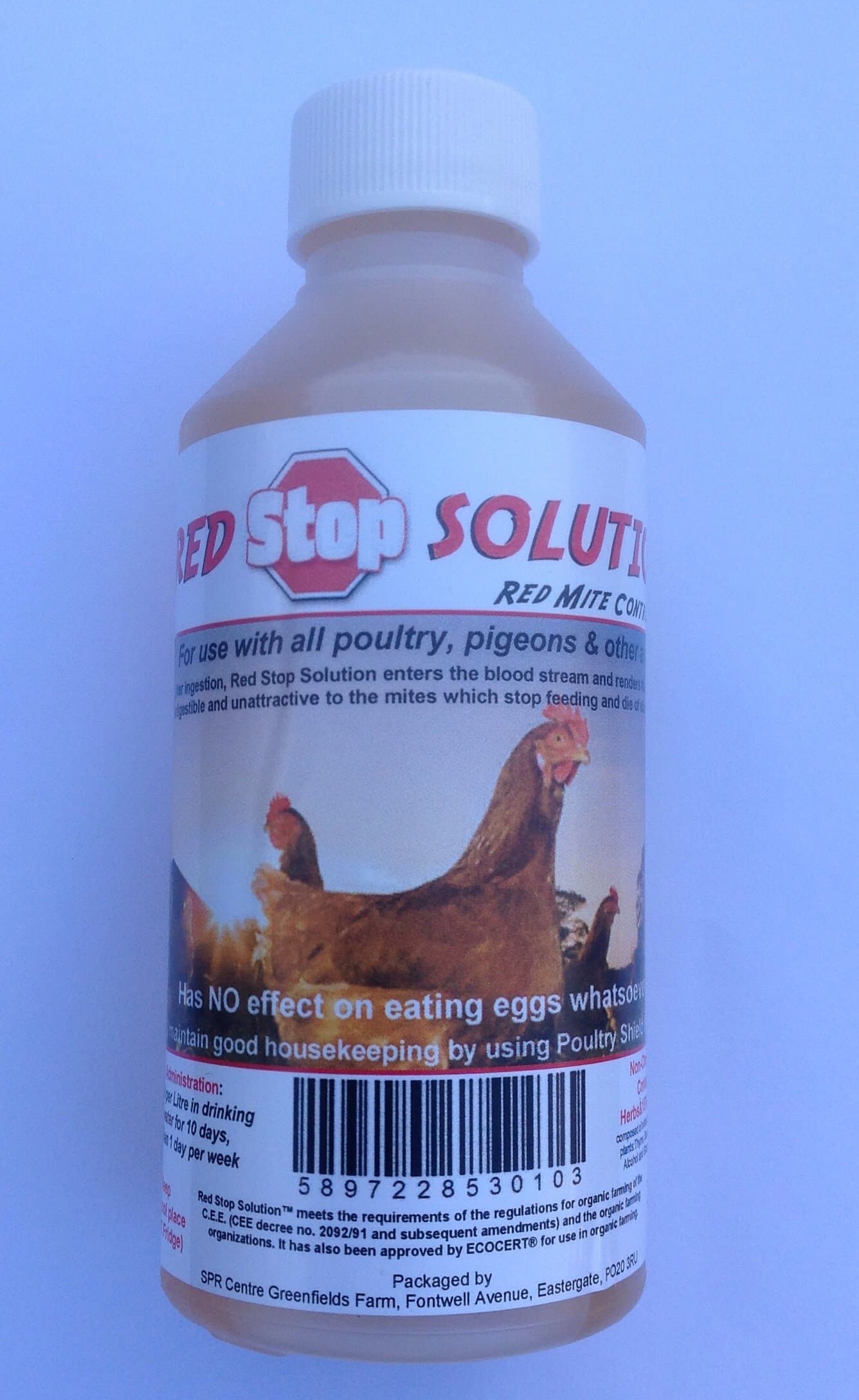 250ml Red Stop Solution Red Mite Control for Chickens Poultry Birds Hatching eggs