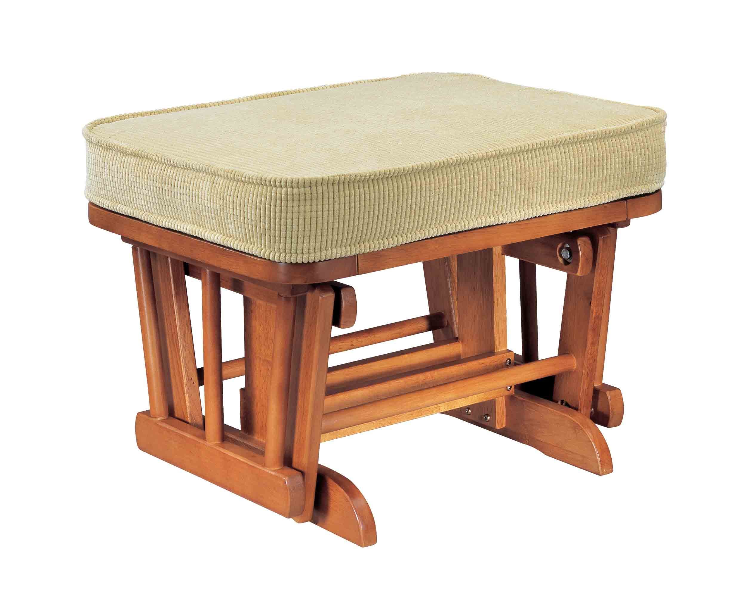 Glider Ottoman, Chestnut Camel
