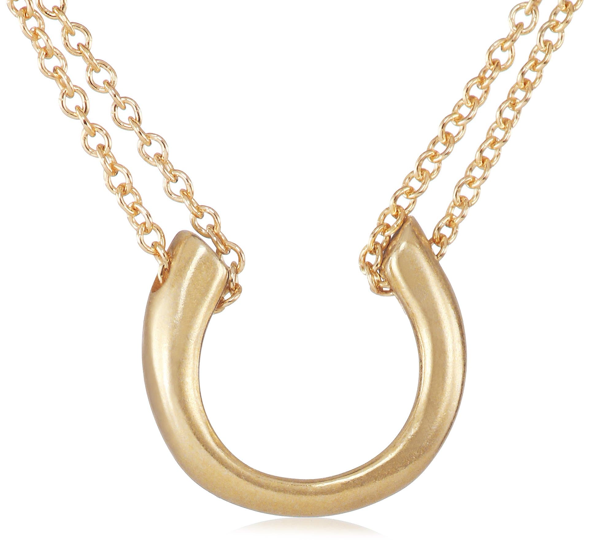 Tiny Horseshoe Necklace, 14''+2'' Extender