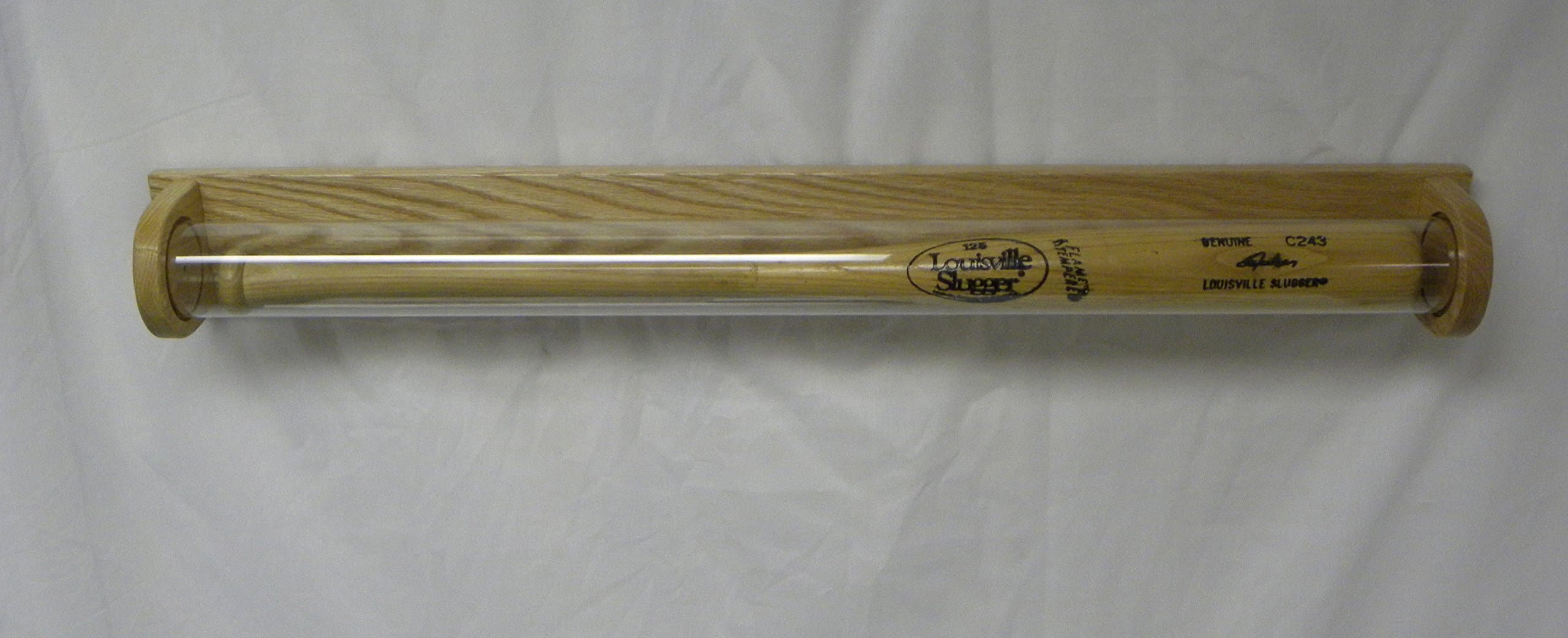 Single Base Ball Bat Display Case Oak P322