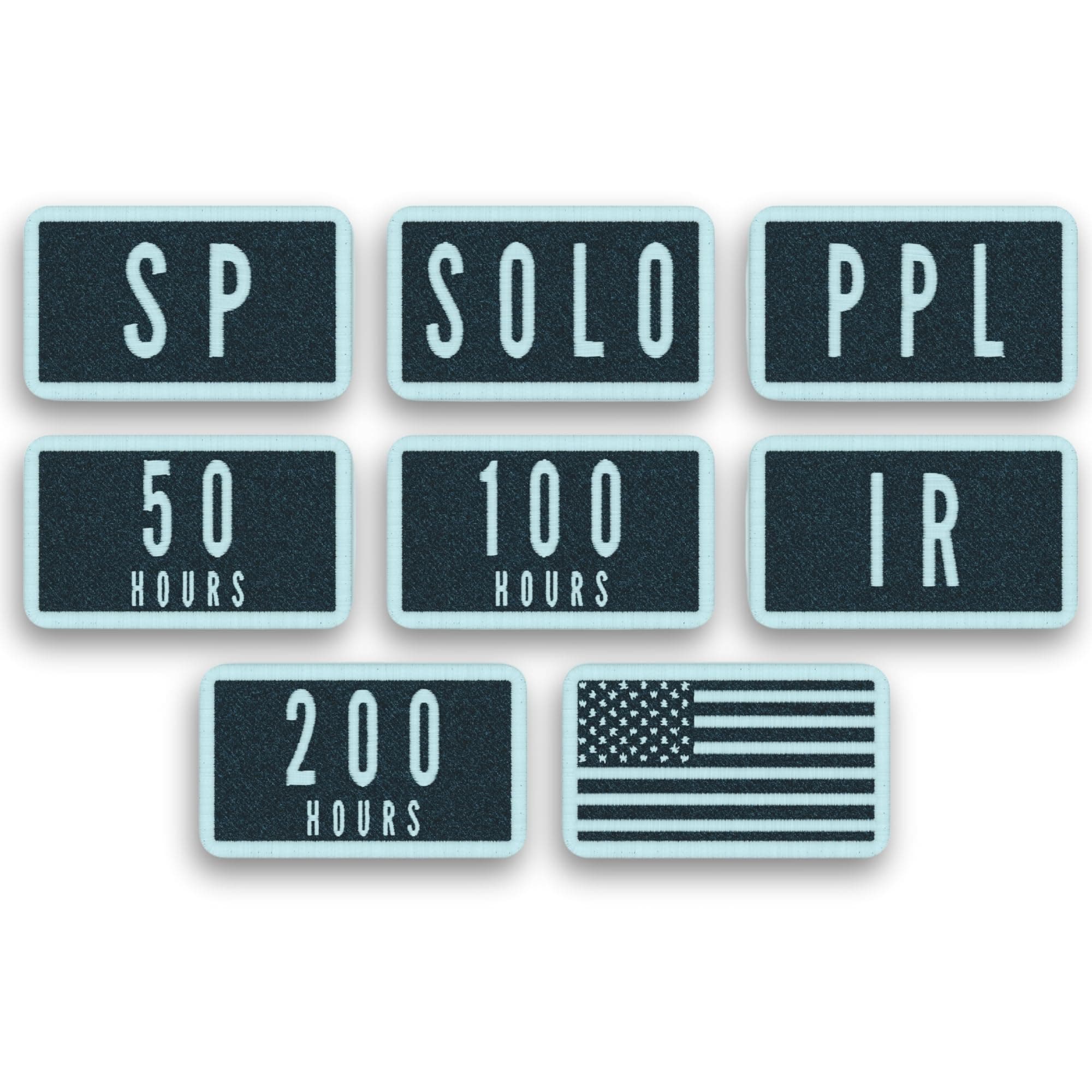 EntireFlight - Private Pilot Milestone Patch Set, Hook and Loop Patches, Earn Your Private Pilot's License Progress Patches, Tactical Patches, Tactical Gear for Backpacks, American Flag Patch Include
