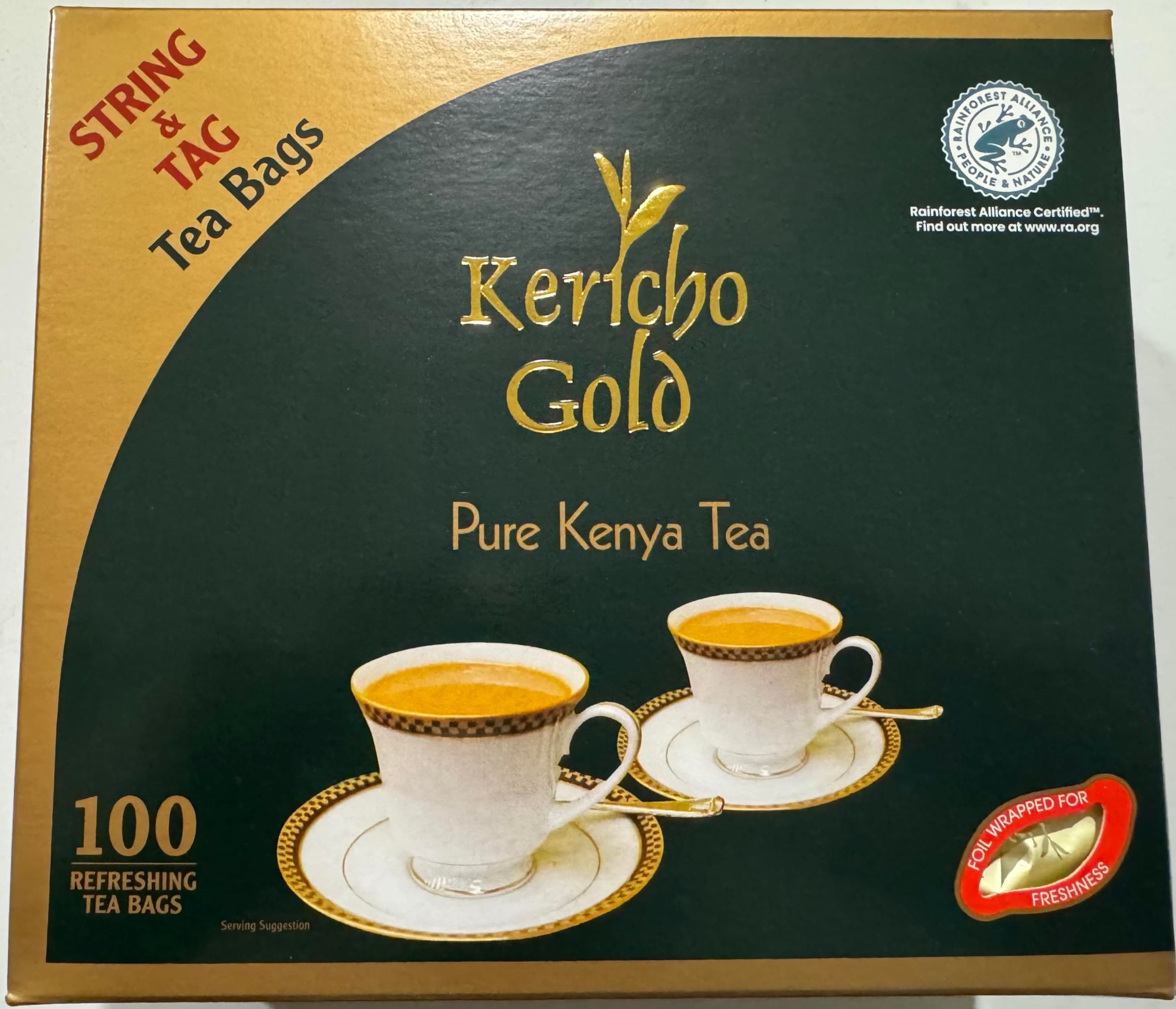 Pure Kenya Tea string foil wrapped