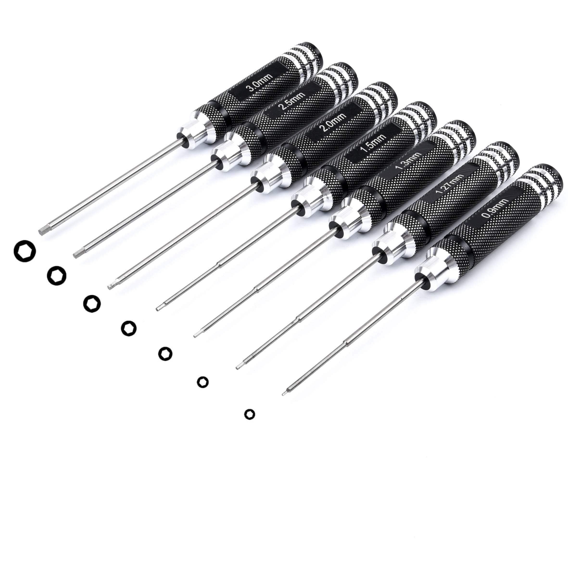 YoungRC RC Screwdriver Tools Kit 7pcs Hex Screw Driver Set for RC Models | 0.9mm 1.27mm 1.3mm 1.5mm 2.0mm 2.5mm 3.0mm