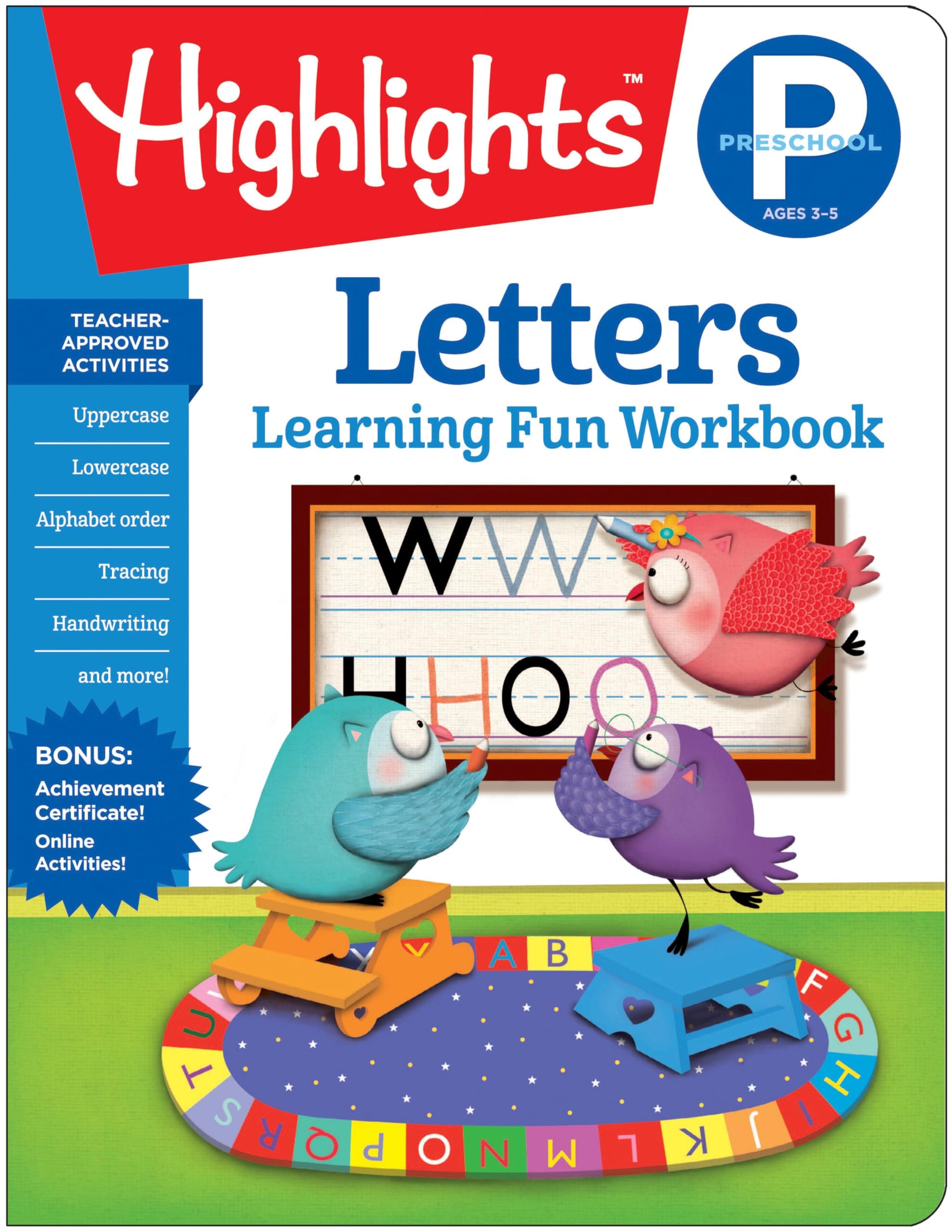 Preschool Learning Fun Workbook: Letters