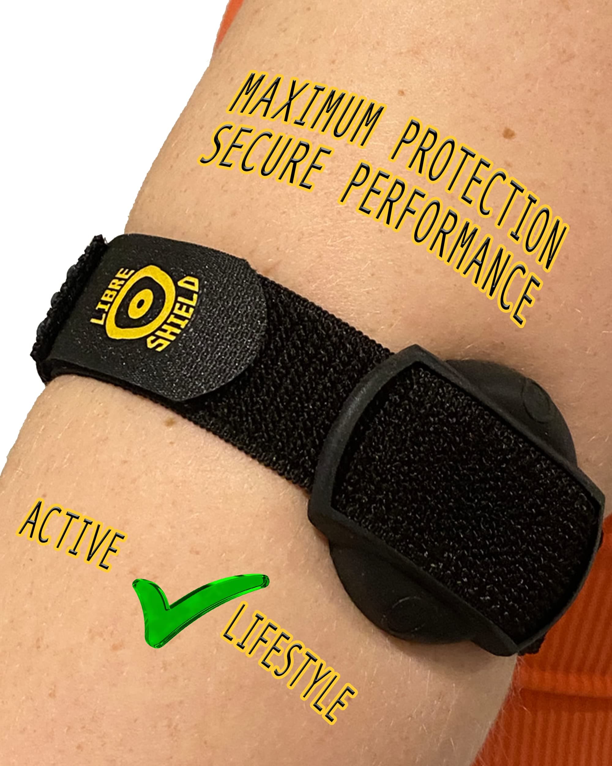 Freestyle Libre 1/2 - Sensor Shield - Maximum Protection Activity Armband - wash and re-useable sensor cover - No More Patches
