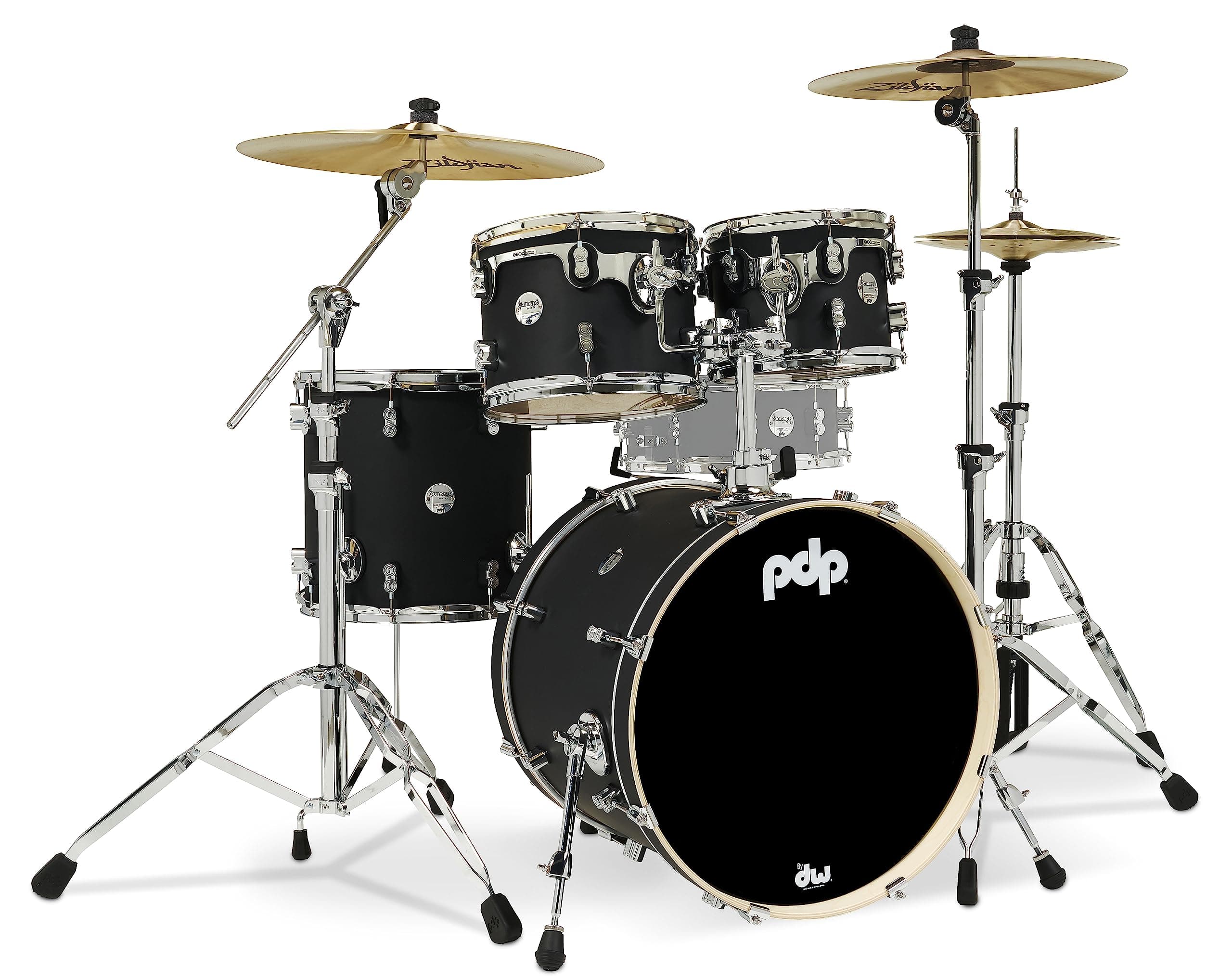 PDP Concept Maple 4-Piece Shell Set - Satin Black