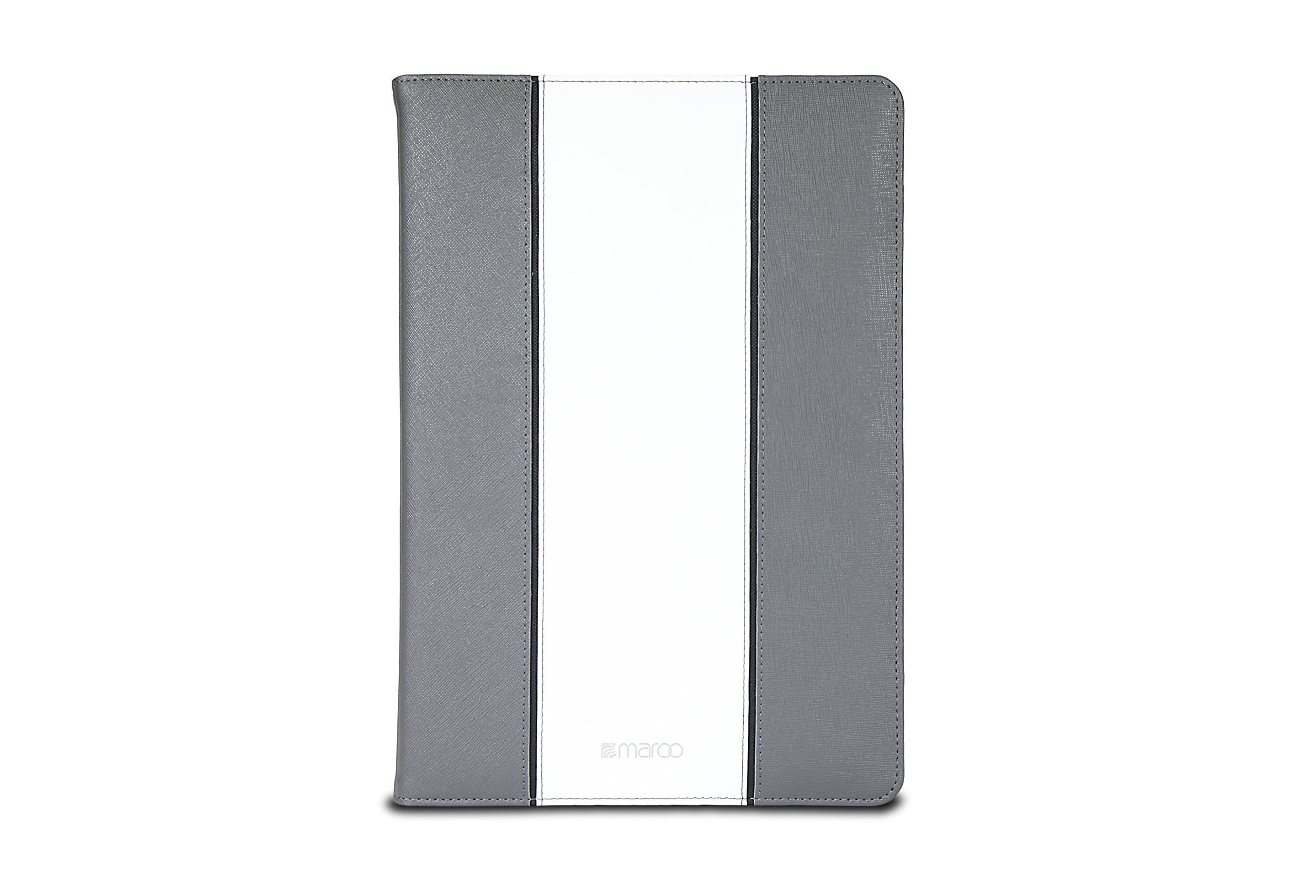 Maroo - Folio Case for Microsoft Surface Pro 3/Pro 4 Premium Leather - Grey/White