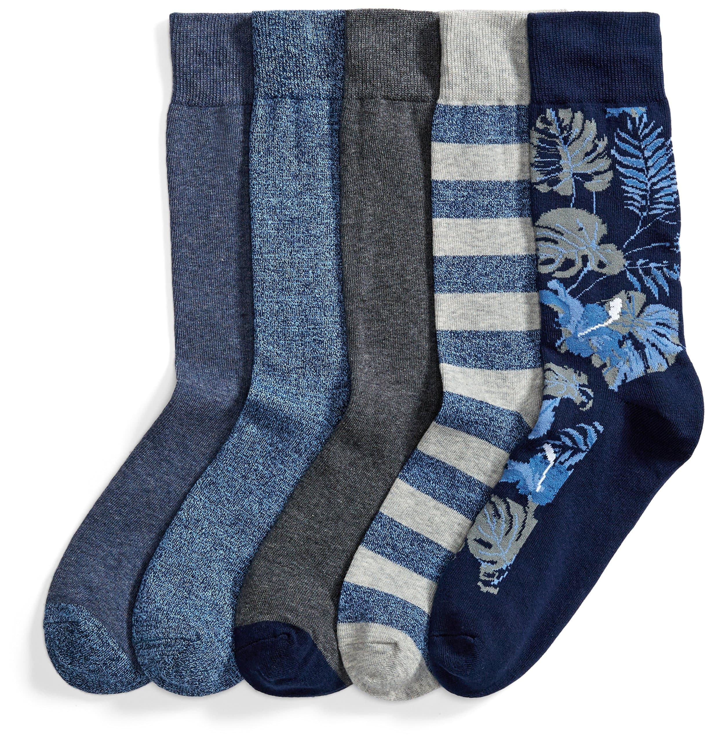 Amazon Essentials mens Comfortable Patterned Dress Socks